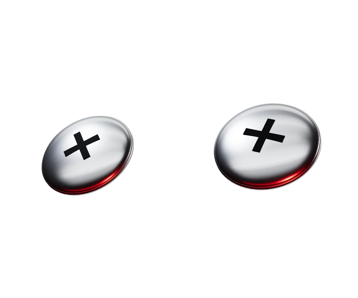 Duas cabeças de parafuso fake